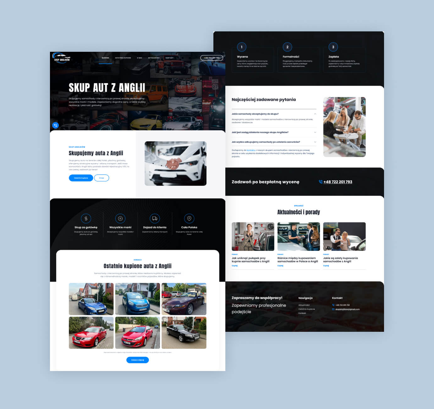 Strony www Rybnika Skup aut z Anglii