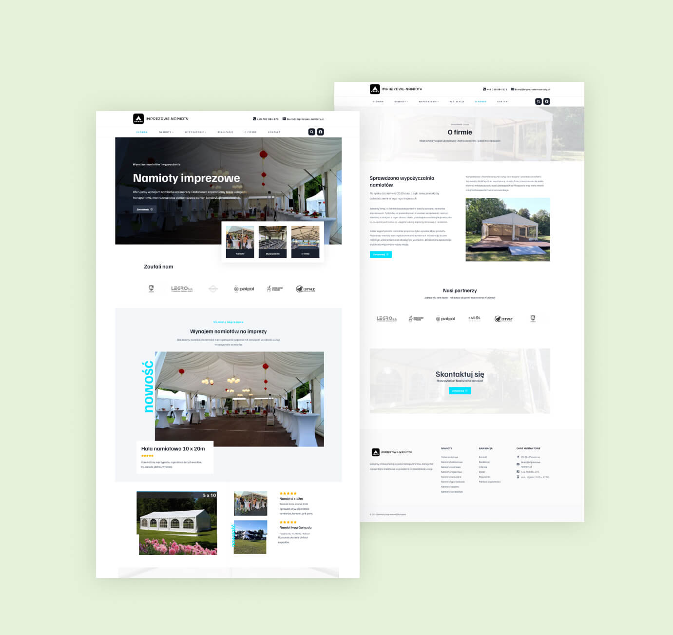 Strony www Rybnika Wypożyczalnia namiotów