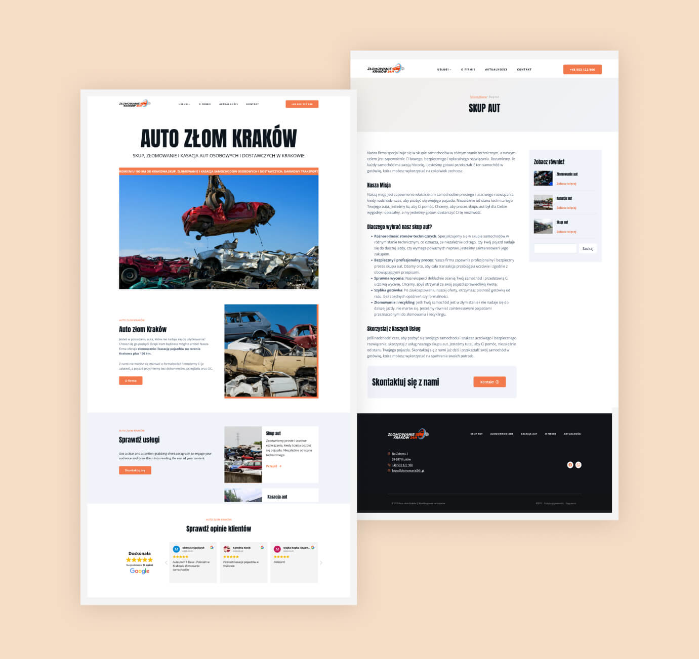 Strony www Rybnika Skup i złomowanie aut